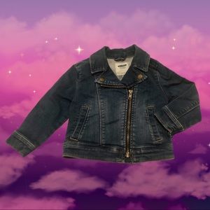Old Navy Girls Denim-Knit Moto Jacket